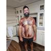 Fanient Mens Hairy Chest T-Shirts Funny Crewneck Graphics Pattern Short Sleeve Tee Shirts Quickly Dry and Cool