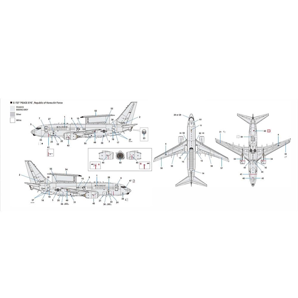 Academy Peace Eye Airborne Warning and Control Aircraft Plastic Model Kit 12651 1/144 E-737 (Airplane)