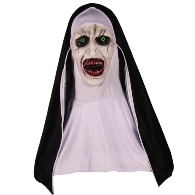 Summoning Nun 2 Halloween Horror Scary Latex Mask Cosplay Prop
