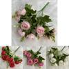 Realistic Velvet Peony Artificial Flowers For Home And Office Decor