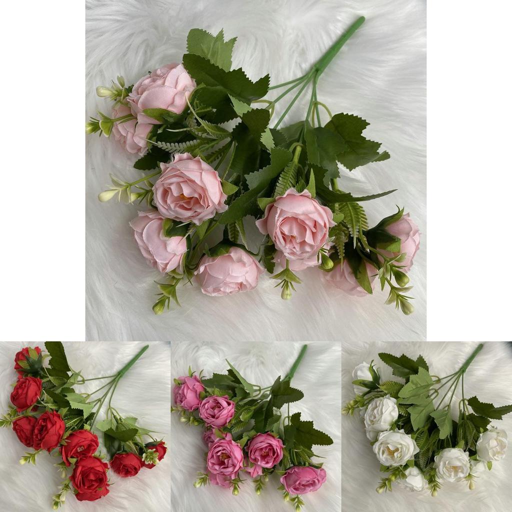 Realistic Velvet Peony Artificial Flowers For Home And Office Decor