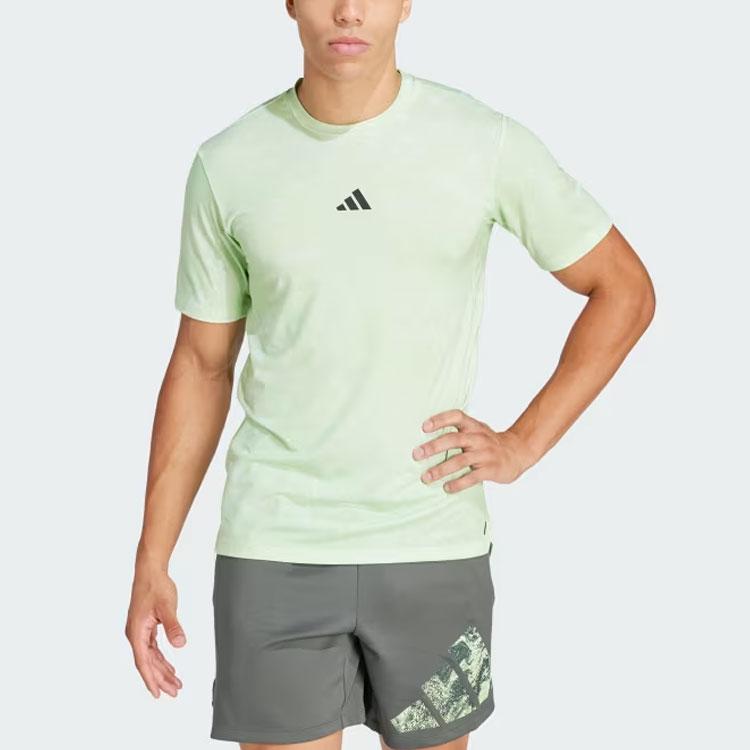 Adidas Logo Tie-Dye Crew Neck Short Sleeve T-Shirt Men Tops Light-Green IS3801