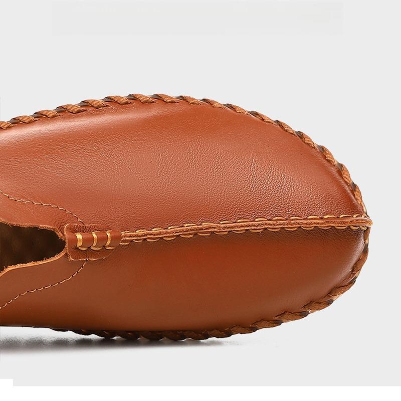 Fashion Men's Driving Shoes Handmade Leather Men Loafers Soft Breathable Men's Casual Shoes Zapatillas Hombre Big Size 39-48