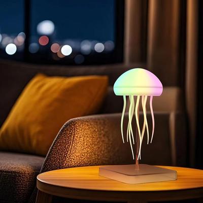 Lampe Méduse Dansante à Commande Vocale Améliorée avec Télécommande Rechargeable Veilleuse de Table Changement de Couleur Lumière d'Ambiance Cadeau Anniversaire Noël