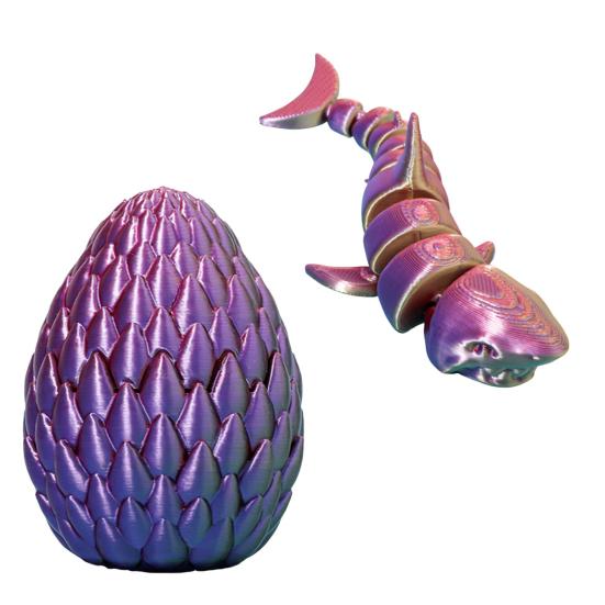 Yousheng 1 Набор 3D-печатная фигурка акулы с подвижными суставами Игрушка-антистресс акула Яйцо акулы с шарнирной акулой внутри Настольное украшение