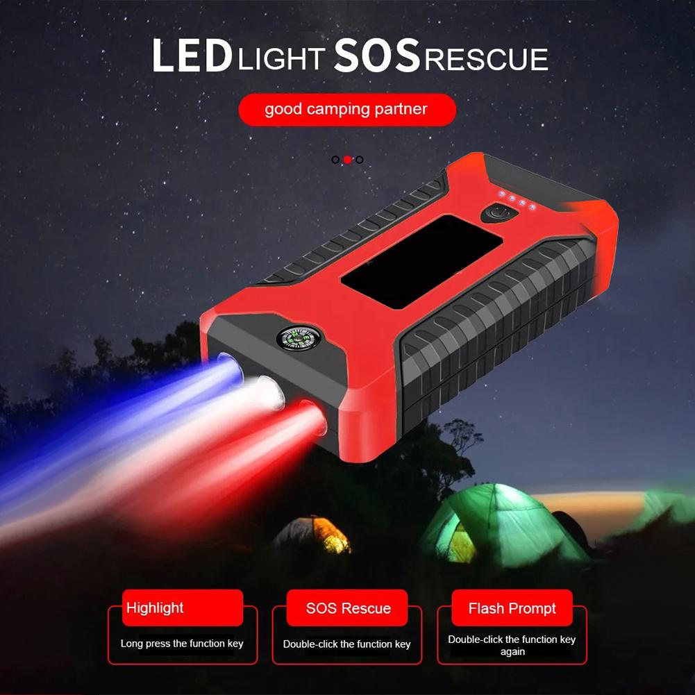 Portable Car Battery Starter Auto Jump Starter 99800mAh Petrol Diesel Car Emergency Booster Start Power Supply 12V For Cars