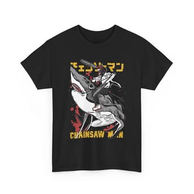 Chainsaw Shark Rider Pure Cotton Tshirt for Men and Women Anime Style Fashion Comfortable Casual Short Sleeved Tshirt Unisex