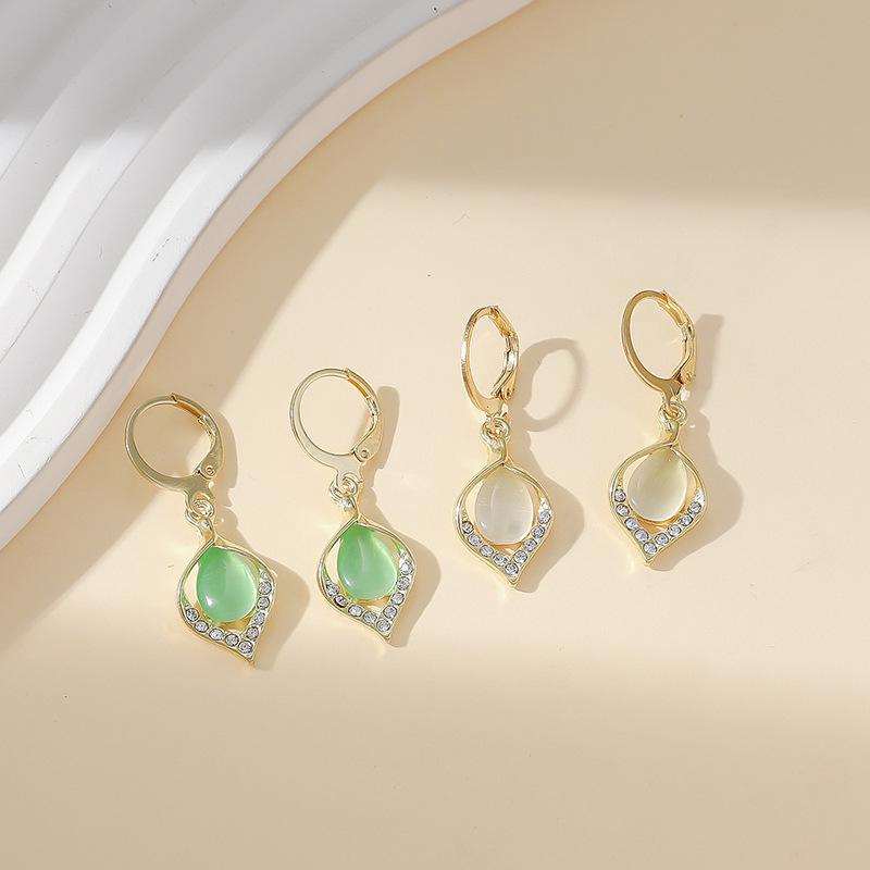 BlingBay Women's Pendant Earrings Light Luxury Water Drop Shape Elegant Lady Earrings Girls Party Birthday Jewelry Gift