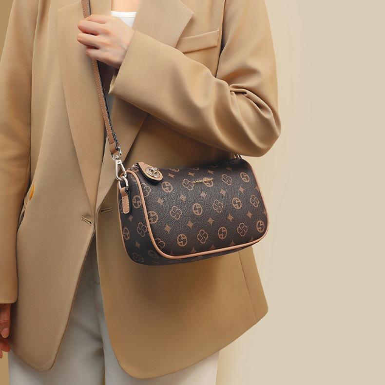 Dumpling Bag Women'S Bag Printed High-End Mother Bag Shoulder Mobile Phone Bag Messenger Bag