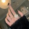 French Retro Niche Design Camellia Index Finger Flower Ring Women'S Light Luxury Exquisite High Temperament Fashion Personality
