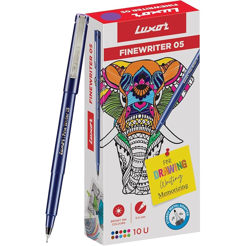 Luxor Finewriter Vilot color (Violet, Pack of 10 Pen)