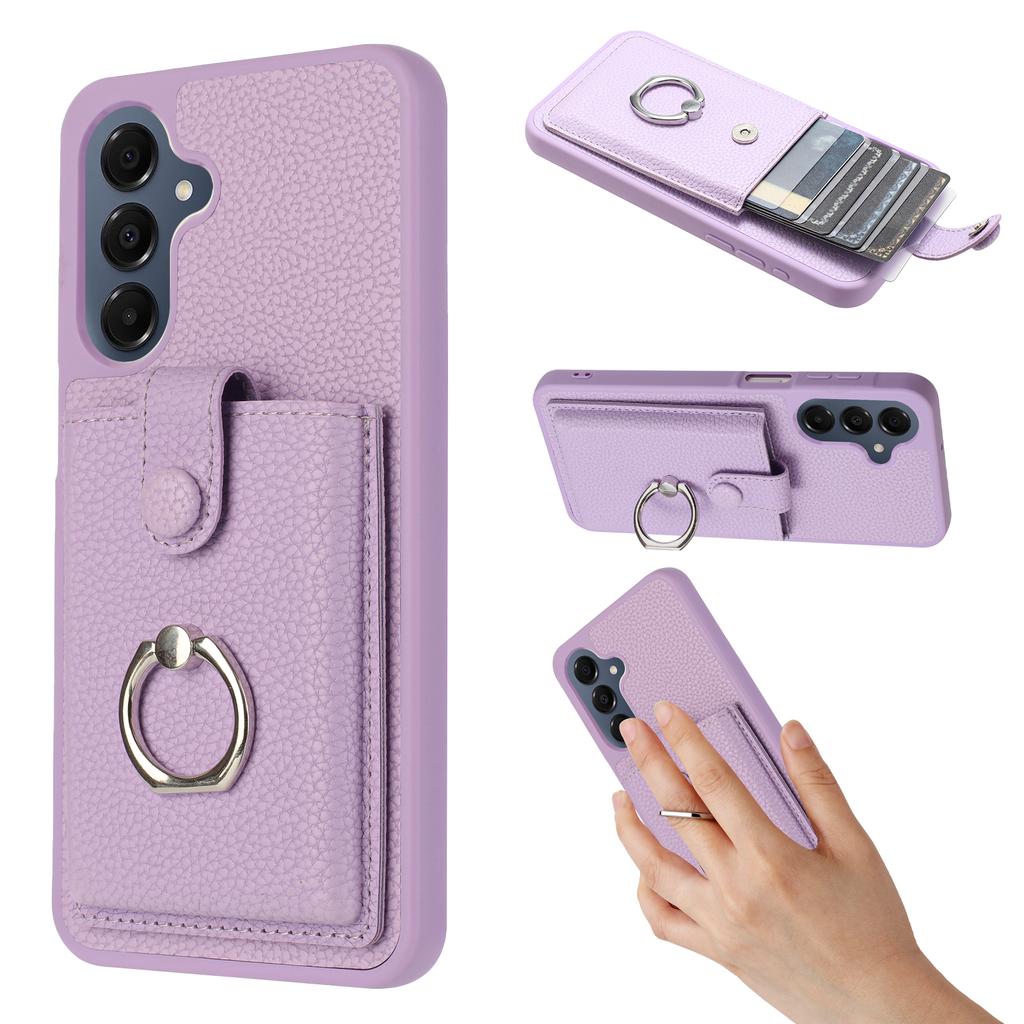 Pouzdro pro Samsung Galaxy A17 5G/A26 5G s kruhovým stojánkem, typ kresby, sloty na karty, kožený zadní kryt