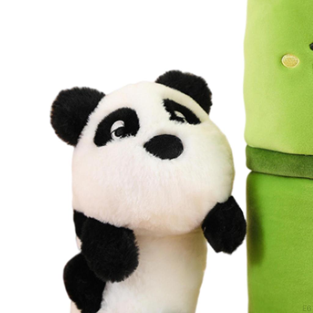 Adorable Bamboo Tube Panda Plush Toy for Home Decor and