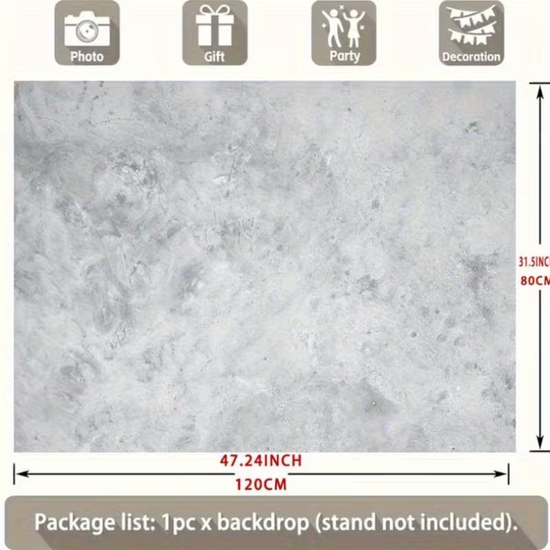 2D Simple Light Grey Stone Backdrop for Room Decor & Content Creation
