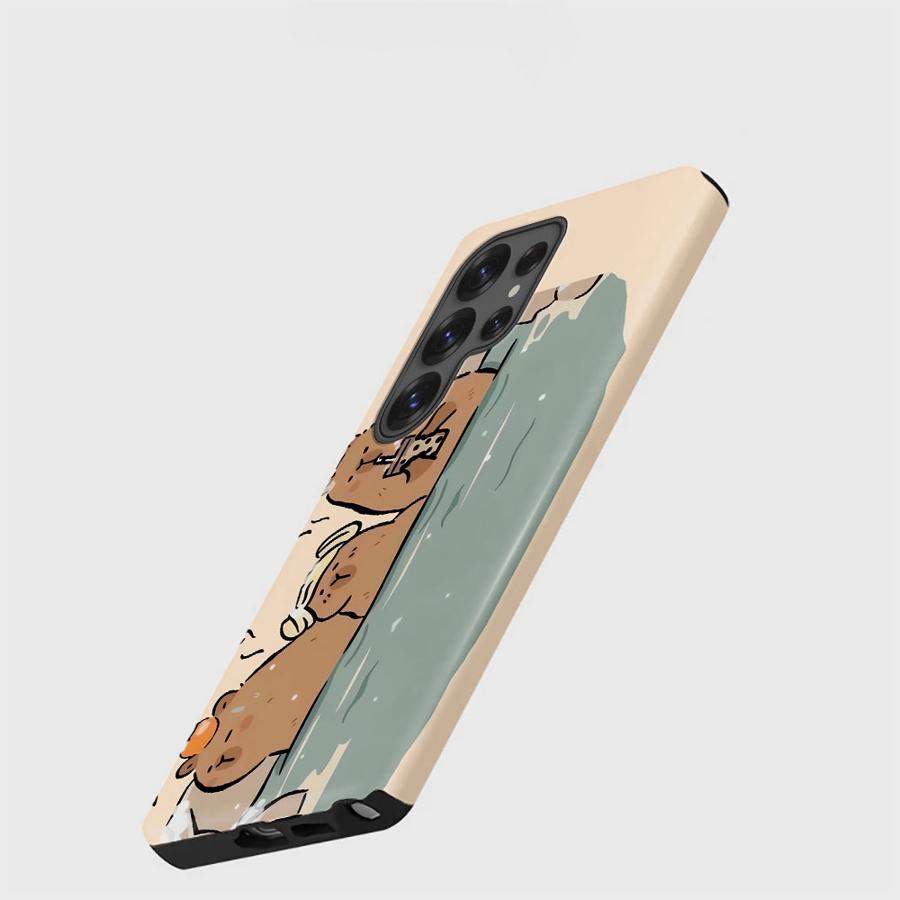 Take A Bath Capybara Phone Case for Samsung Galaxy S25 A26 S23 A36 A16 A56 S20 FE S23Ultra S24 Ultra S25Ultra Soft Cover Capa