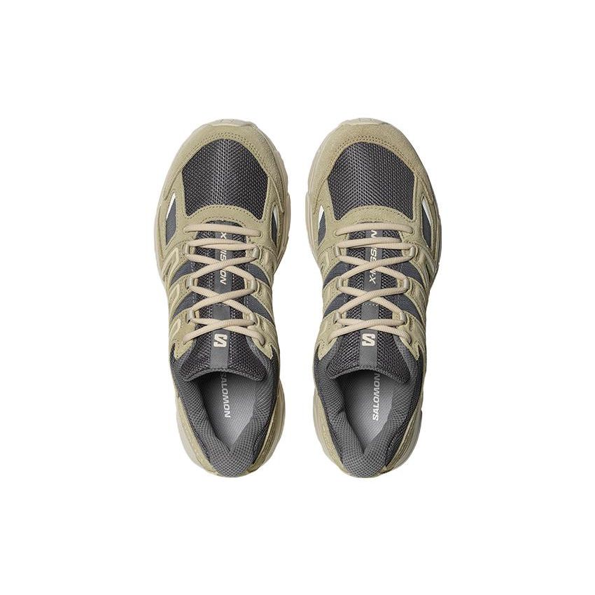 Salomon X-Mission 4 Suede Slip Resistant Durable Low Top Outdoor Functional Shoes Unisex Shoes Brown Gray 471378