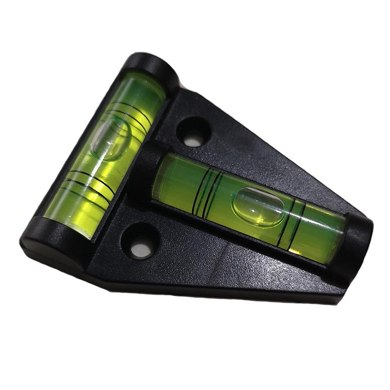 T-Type Black Triangular Bidirectional Spirit Level with Base Meter for RV Accessories