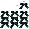 10/100x Red Christmas Bow Velvet Christmas Wreath Bow Christmas Tree Topper Bows Garland Hanging Ornaments DIY Craft Party Gifts