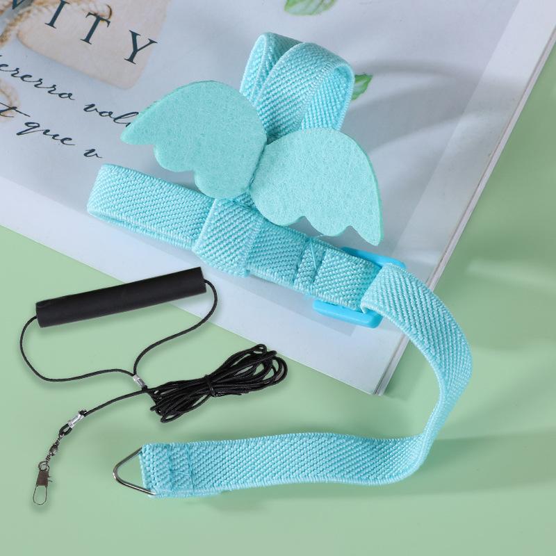 Random Adjustable Parrot Bird Harness Leash Set Anti-Bite Training Harness Parrots Outdoor Flying Rope