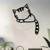 Witch Cat Metal Wall Art Mystical Feline Statue Home Decor Gift