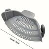 Colino per Pentola in Silicone Clip Regolabile su Colino per Pentole Padelle e Ciotole Filtro Lavaggio Frutta Manuale da Cucina Utensili da Cucina