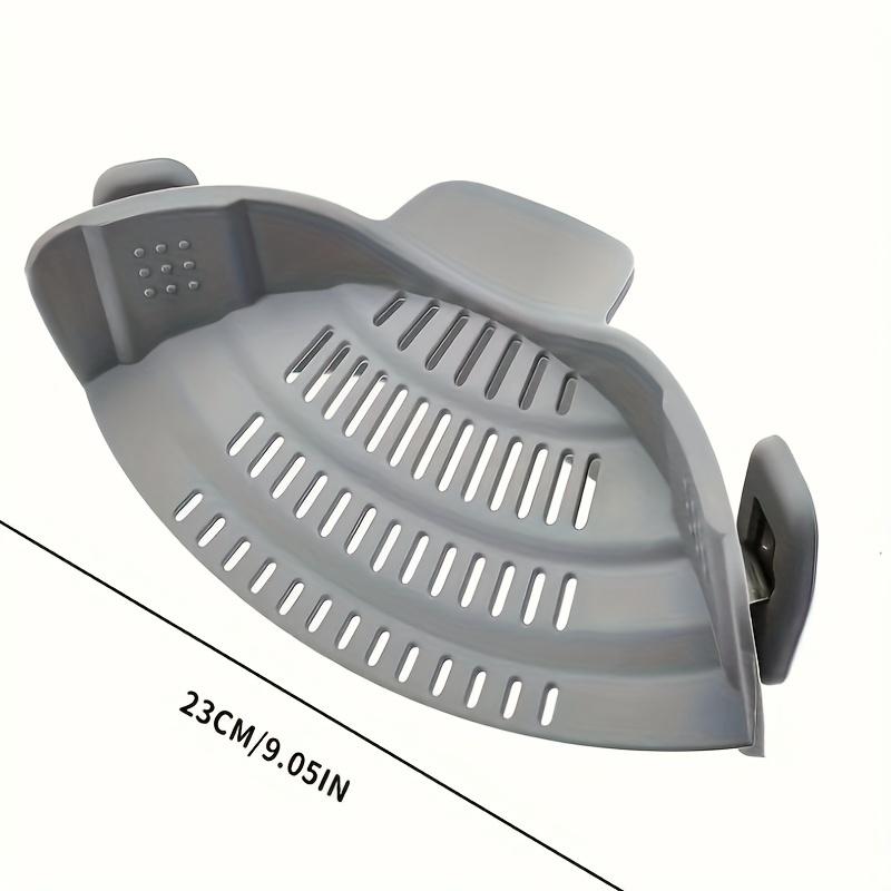 Colino per Pentola in Silicone Clip Regolabile su Colino per Pentole Padelle e Ciotole Filtro Lavaggio Frutta Manuale da Cucina Utensili da Cucina