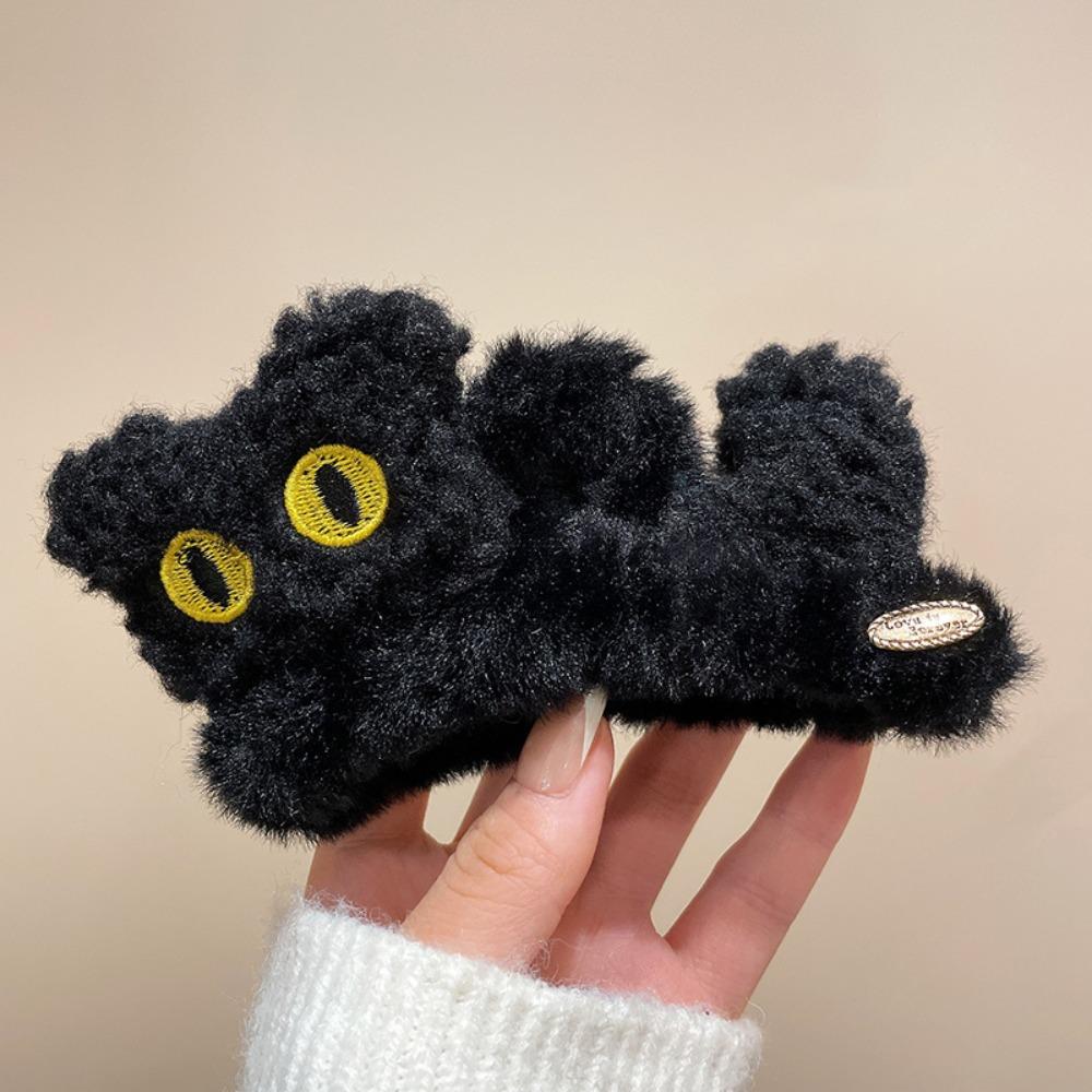 kitten Cat Hair Clip Grab Clip Cute Hairpin Creative Plush Hair Claw  Daily
