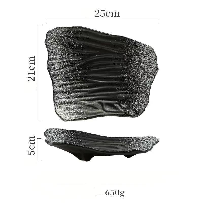 

Japanese special dish Ceramic shaped plate Large size dish Home vintage Japanese sushi plate restaurant tableware