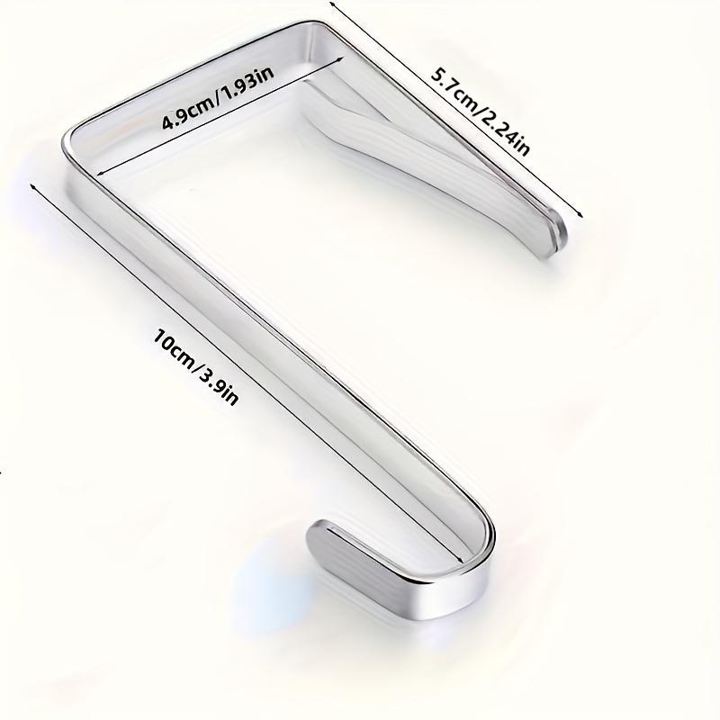 

Набор из 5 современных регулируемых крючков из нержавеющей стали для крепления на дверь - Полированные металлические вешалки для одежды, полотенец, сумок 5pcs