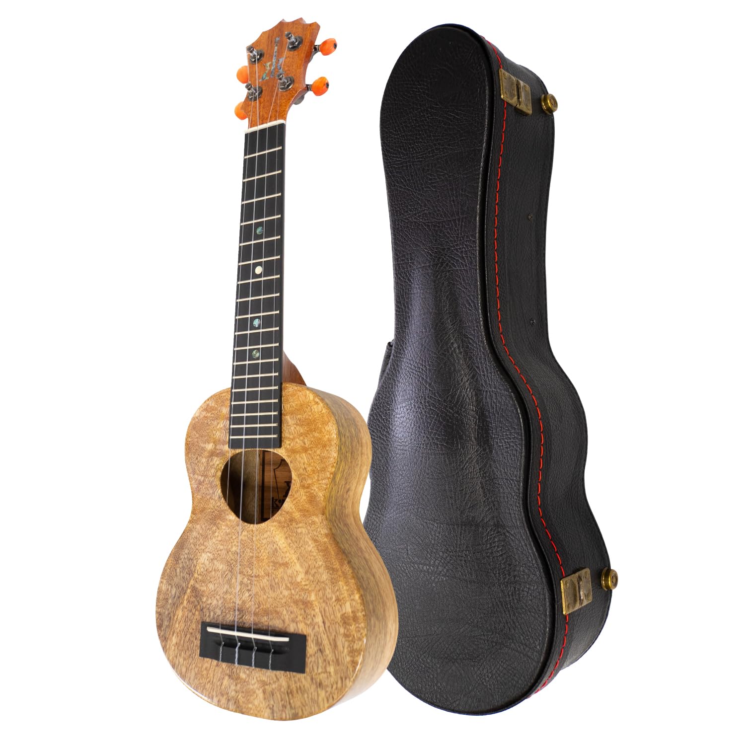 

сопрано укулеле з оригінальним жорстким кейсом з дерева, виготовлено в [KoALOHA] KSM-02 MG/HC (манговий шпон, Гаваї)