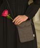 Holarest Drawing Quilted Travel Crossbody Bag (Conte Charcoal)
