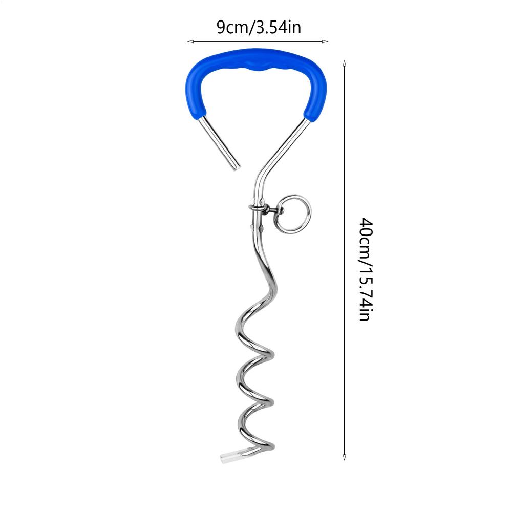 

Yard Stake For Dogs Heavy Duty Outdoor Lead Rope Stake Non-slip Ergonomic Tent Accessories Twist-Proof Pet Supplies For Outdoor синій