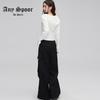 ANY SPOOR Casual Straight High-Waist Cargo Pants 24D808