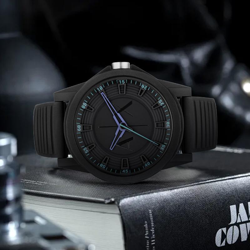 Armani Exchange AE Quarzwerk Schwarzes Zifferblatt Herrenuhren AX2533