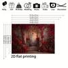 2D Luxurious Red Floral Doorway Backdrop Engagement & Wedding Photography