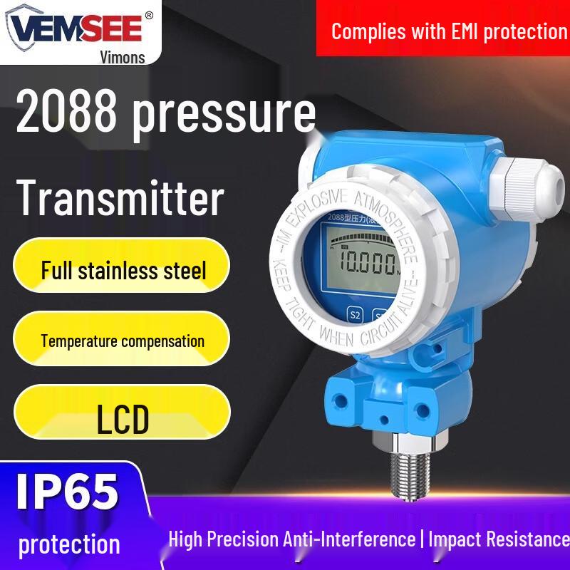 YuanTe HD Digital Display Pressure Transmitter CN plug (adapter included)