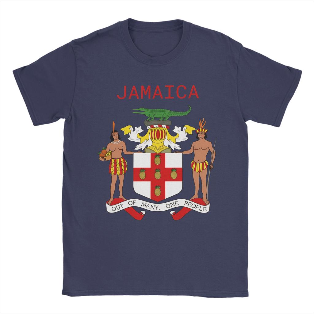 Jamaica Coat Of Arms   TShirt  Fashion T Shirts Short Sleeve Y2K Basic Tshirt Summer Cotton 4XL 5XL 6XL Clothing