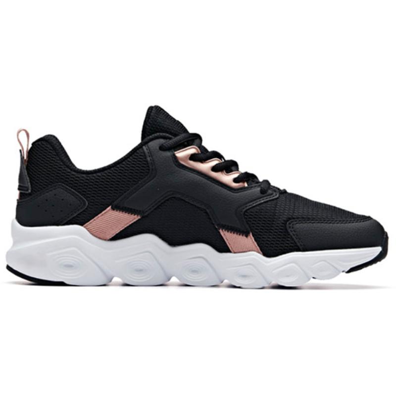 Anta Running Shoes Women's Low Top Black/Anta White/Rose Gold Sneakers 121935524R-4