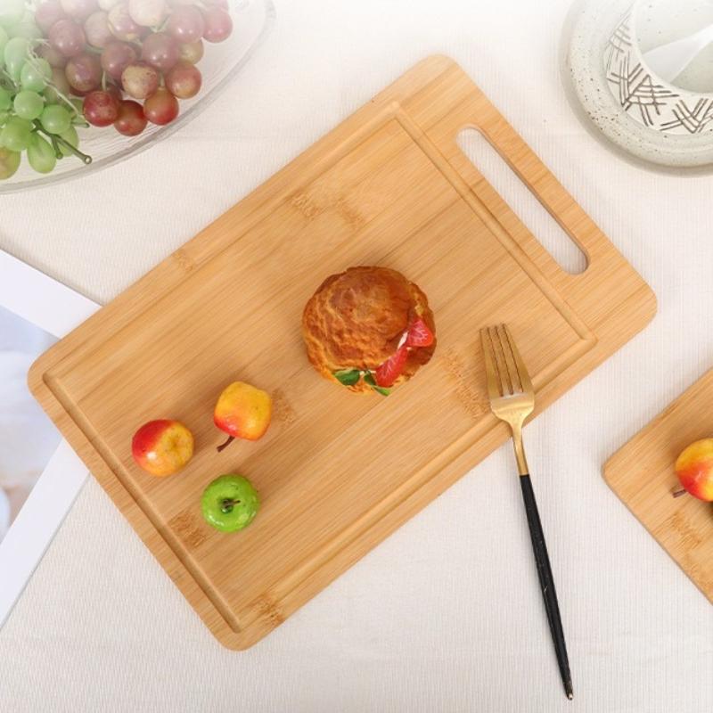 Deska do steków kuchenna, Deska do krojenia domowa, Kwadratowa deska do krojenia, Deska bambusowo-drewniana, Deska na owoce