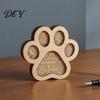 Pet Remembrance Box for Cat Hair Keepsake Box, Cute Paw Shape Memorial Wooden Fur Dogs And Cats, Loss Sympathy Gift Small