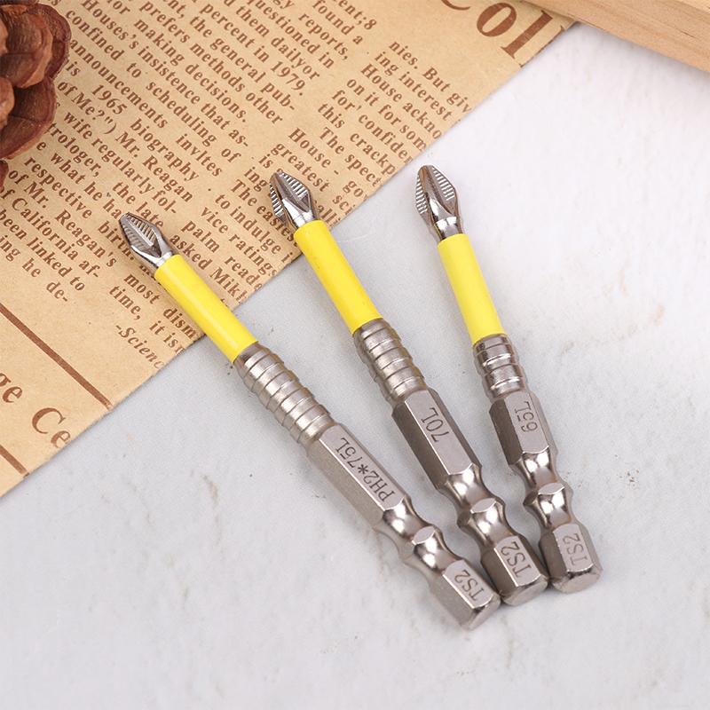 Non-Slip Impact Drill Bit 25/50/65/70/90/150Mm Magnetic Screwdriver Bit Set 1/4 Inch Hexagonal Shank For Electric Drill