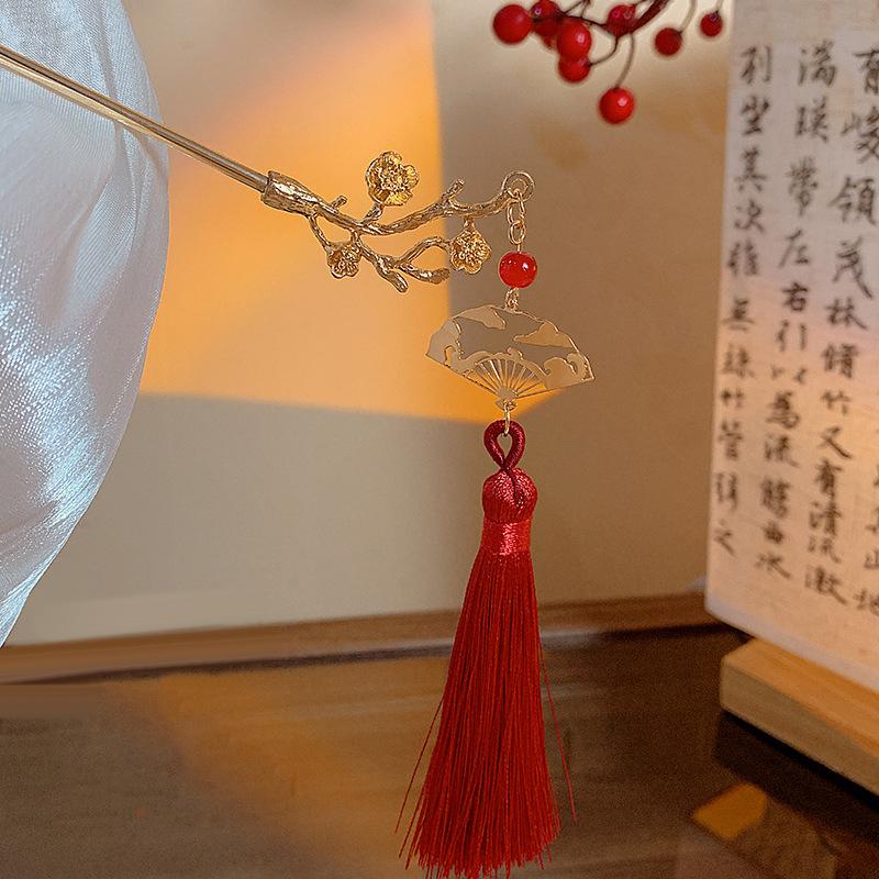 New Chinese Style Step Shake Pearl Tassel Women'S Qipao Headwear High Fashion Pan Hair Hairpin Xiuhe Hairpin