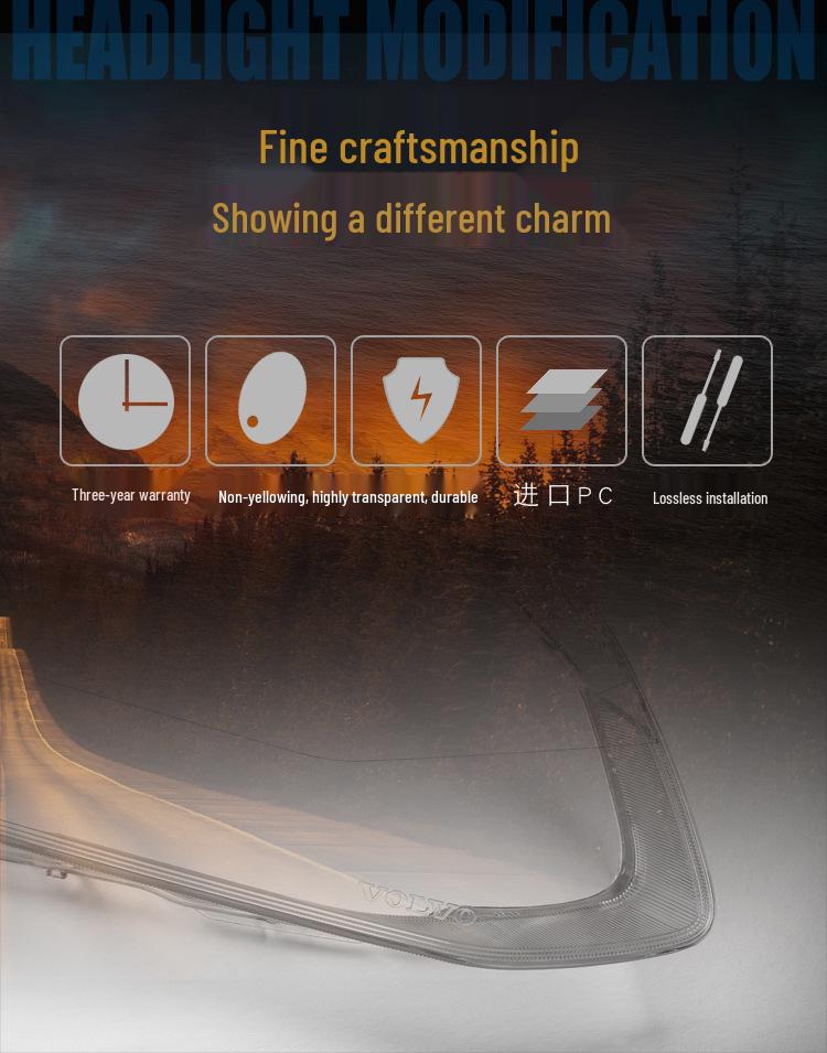 Compatible Headlight Lens Cover for Volvo XC60 (2014-2017)