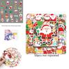 50pcs Christmas Tree Snowman Waterproof Reusable Adhesive Stickers For Trolley Case