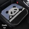 Adorable Cartoon Natural Wooden Bead Car Seat Cushion – Handmade, Breathable & All-Season Comfort
