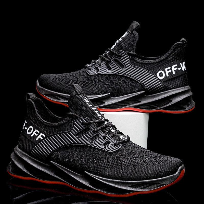 New breathable sneakers men's 2025 new fashion Korean version casual trendy shoes student running shoes flying woven mesh shoes