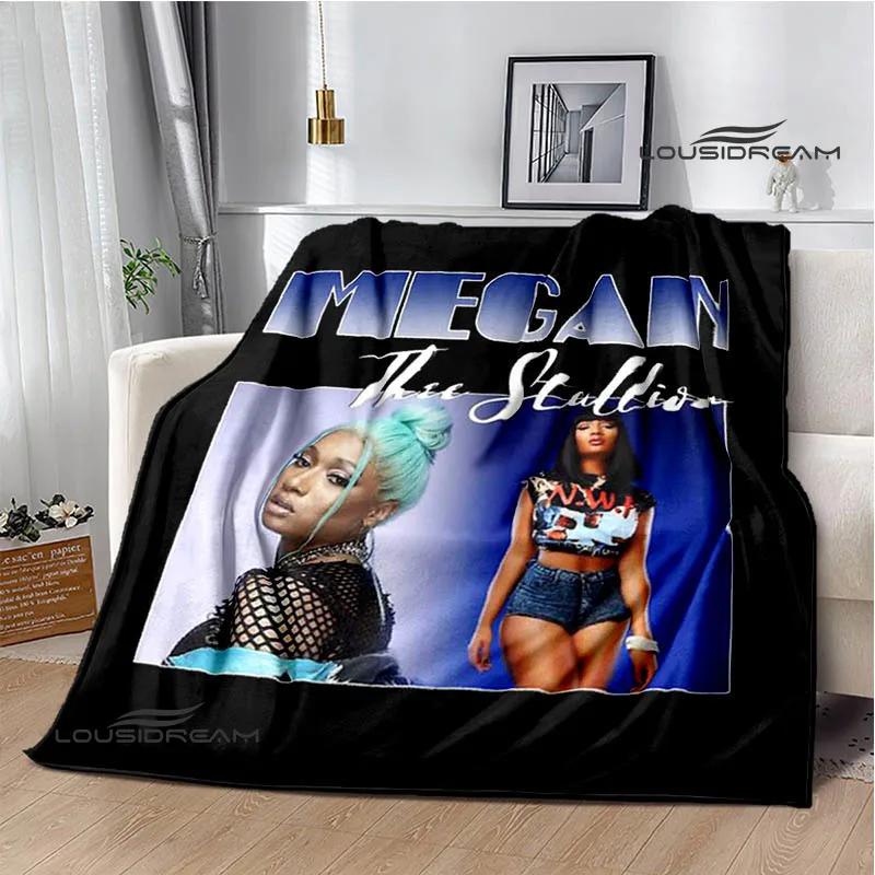 Megan Thee Stallion Flanellfilt Mjuk Mysig Varm Pläd Sängkläder Födelsedagspresent