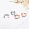 Fashion Zircon Rose Gold Earrings for Women Jewelry Vintage 925 Sterling Silver Earrings Girls Party Accessories Female