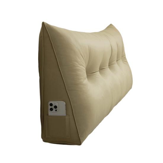 Triangular Headboard Pillow Bed Wedge Pillow With Side Pocket Headboard