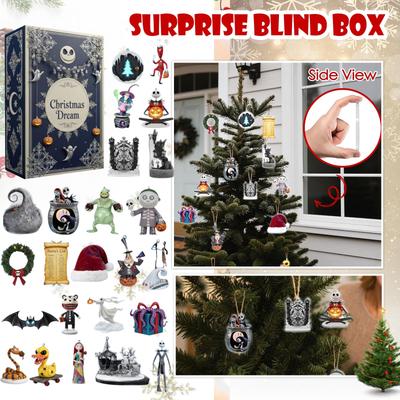 2D platt flygplanslåda 24-delad serie adventskalender julnedräkning